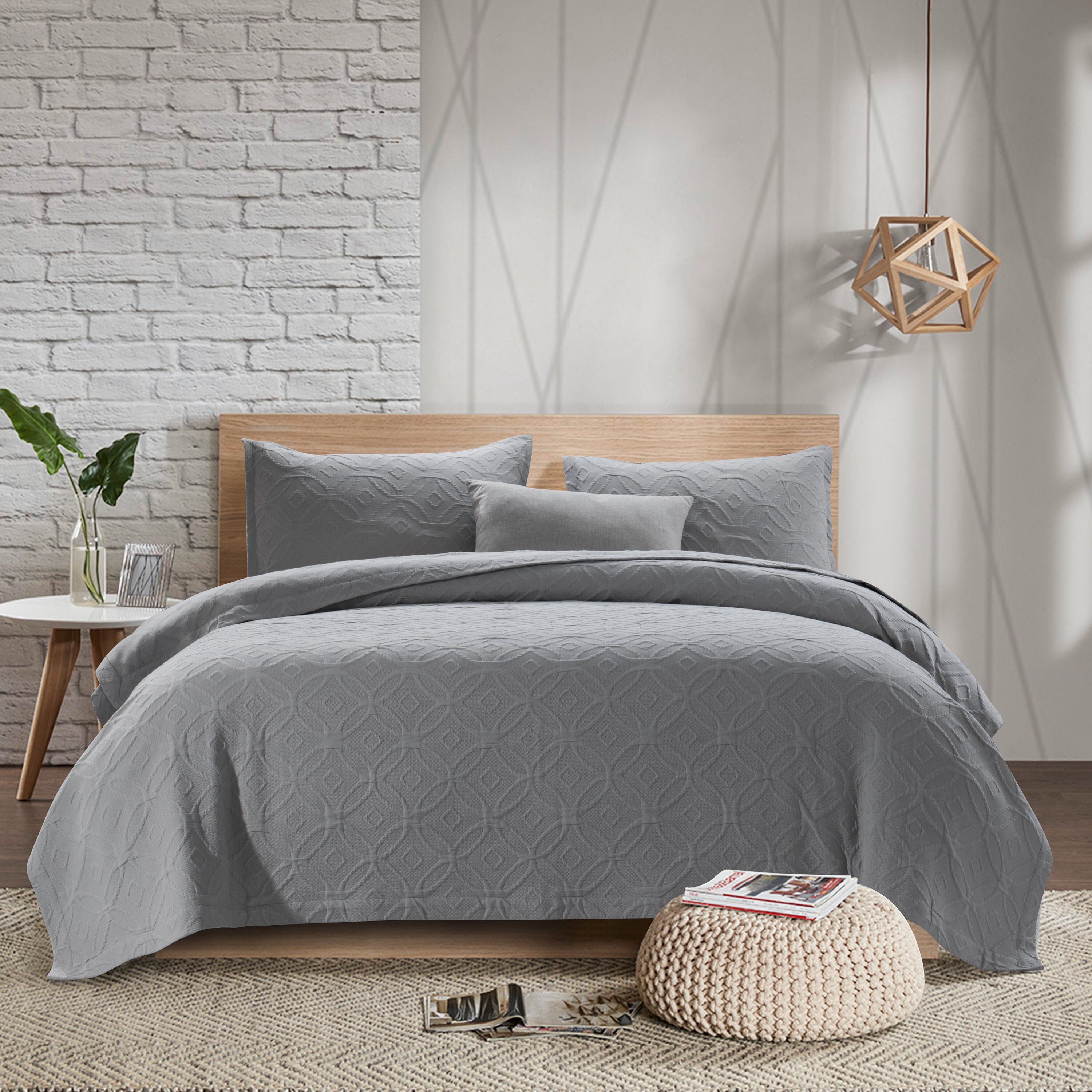 COTTON MATELASSE COVERLET With Matching Pillow Shams 3pcs Etsy