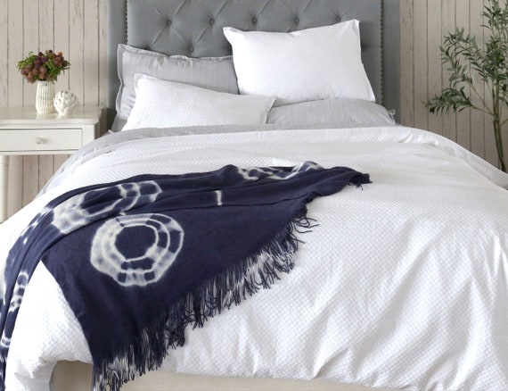 Textured Matelasse Cotton Duvet Cover Set Queen Washed Etsy