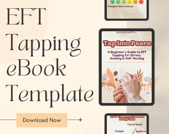 EFT Tapping eBook Template – 20-Page Editable Wellness Guide | Canva Template for Coaches, Healers, & Digital Sellers