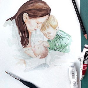 Custom Watercolor Portrait image 7