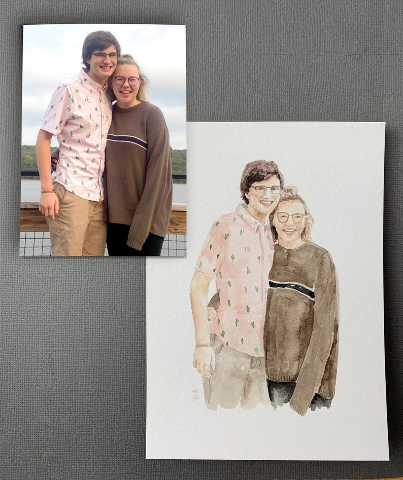 Custom Watercolor Portrait image 3