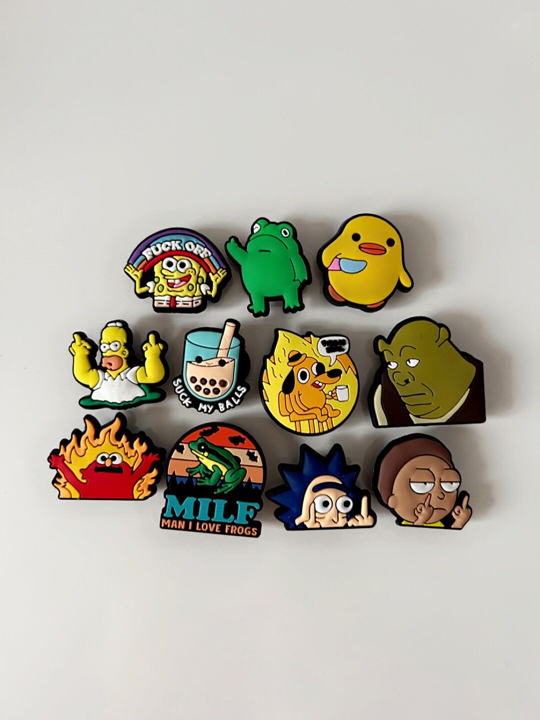 Funny Swearing Meme Cartoon Jibbitz Croc Charms Etsy UK