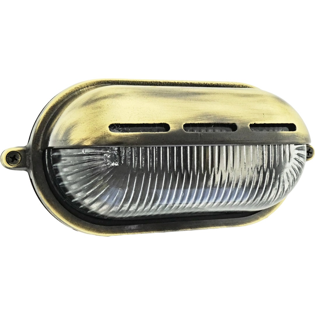 Meso 10W LED Brass Bulkhead Oval Outdoor Indoor Waterproof