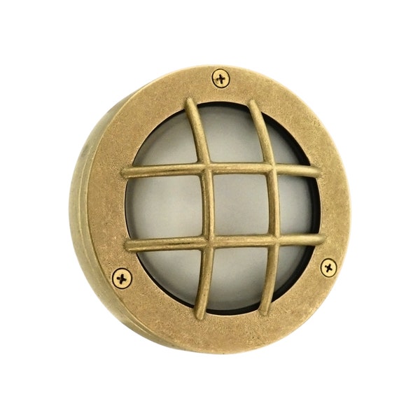 Derrick Brass Bulkhead Applique murale extérieure Lampe d'intérieur légère Lampe murale marine nautique industrielle vintage LED