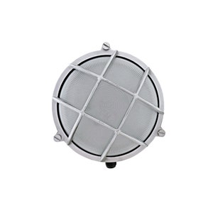 Nava 10W LED aluminium bulkhead round outdoor indoor waterproof Nautical marine wall lamp Industrial ceiling garden porch bathroom light E27