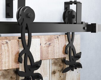 Homacer Black Rustic Double Track Z Shape Bypass Sliding DUAL WHEEL Bypass Brossé Acier inoxydable Haut monté Sliding