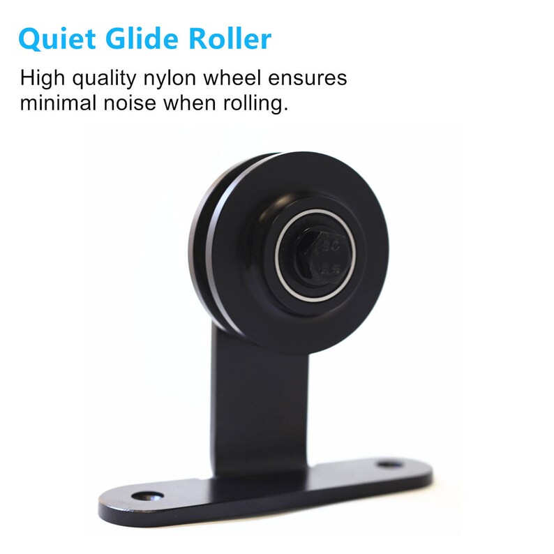Homacer Black Rustic Double Track Z Shape Bypass Sliding DUAL WHEEL Bypass Brossé Acier inoxydable Haut monté Sliding
