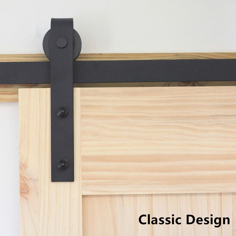 Double Bypass Sliding Barn Door Hardware Kit Single Interior Image 0