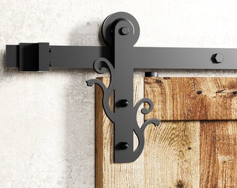 Non-Bypass Sliding Barn Door Hardware Kit - Twig Design Roller