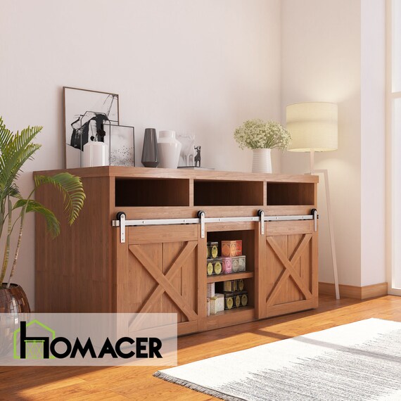 Homacer Mini Brushed Nickel Non Bypass Sliding Barn Door Ireland Homacer Mini Brushed Nickel Non Bypass, Sliding Barn Door Hardware Brushed Nickel