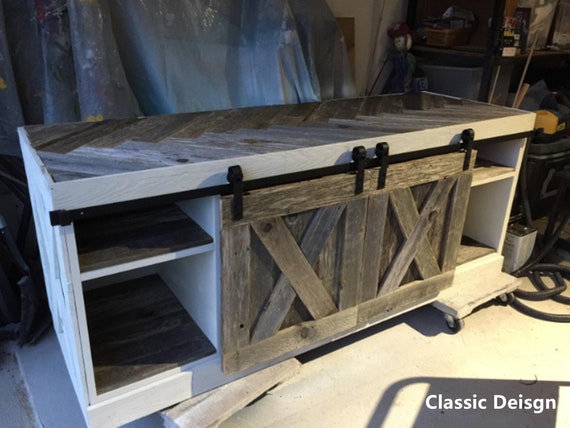 Single Double Mini Barn Door Hardware Kit For Cabinet Tv Stand Etsy