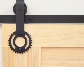 Non-Bypass Sliding Barn Door Hardware Kit - Gear Design Roller