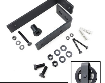 Black Rustic Spoke Wheel U Bracket Set