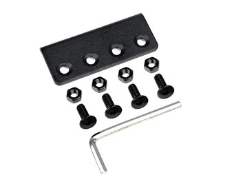 Homacer Black Rustic Junction Plate Track Connector