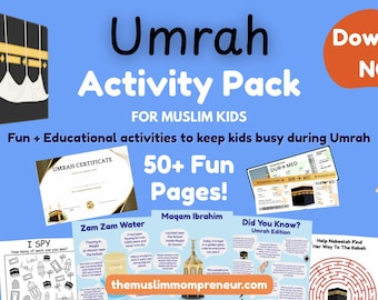 Umrah Activity Printable Pack for Kids – 50+ Fun & Educational Pages