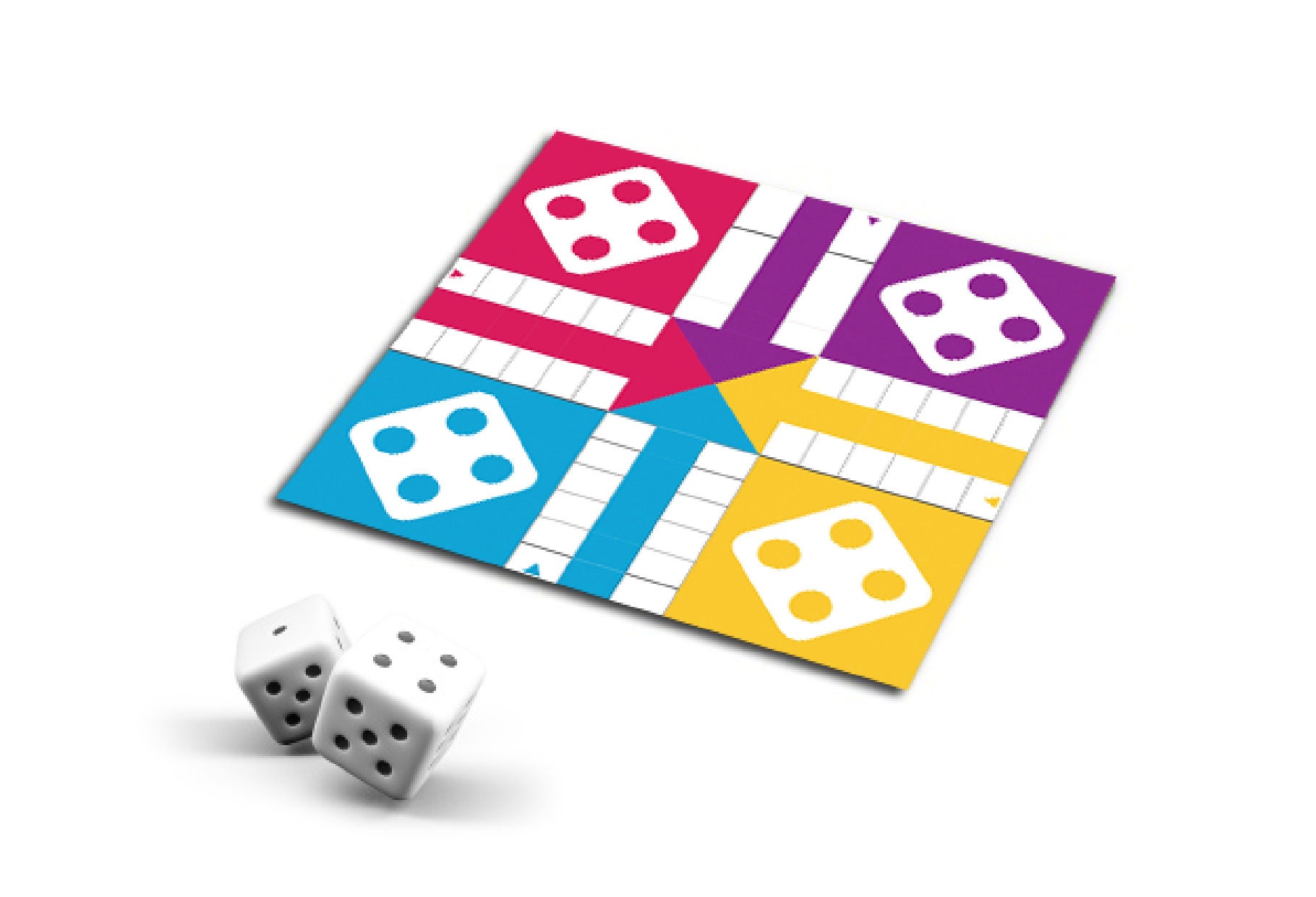 Free Printable Ludo Board Game with Dice and Tokens