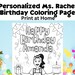 Personalized Ms Rachel Birthday Sheet Download and Print Ms Rachel ...