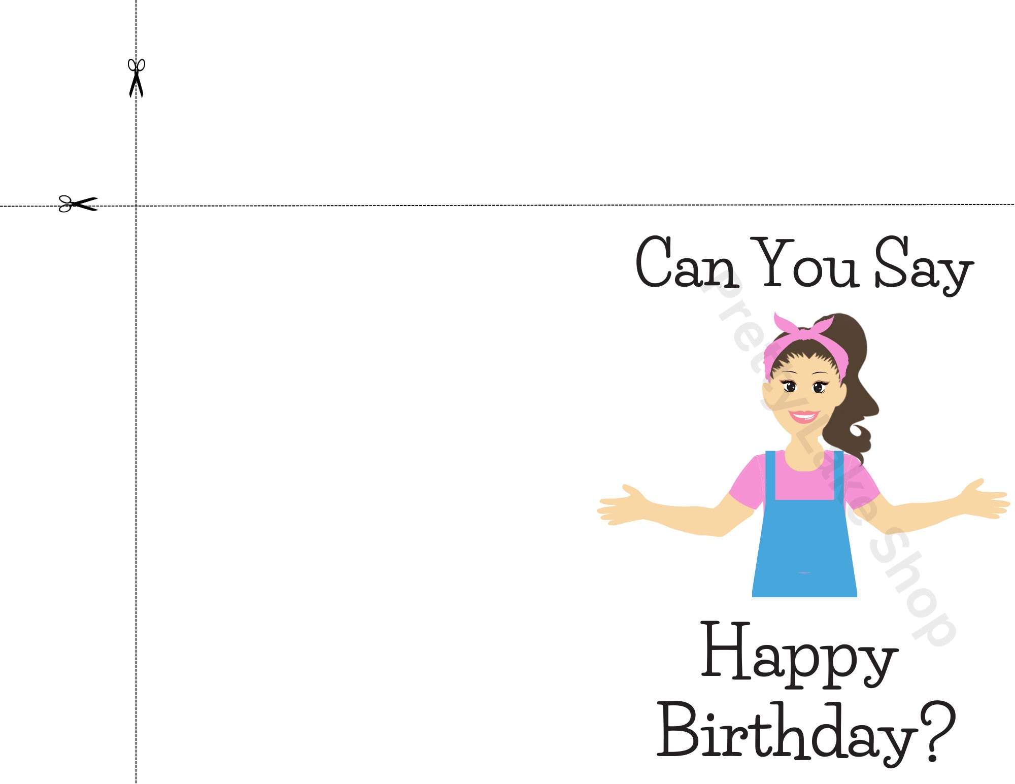 Ms Rachel Birthday Card Instant Download Miss Rachel Card to Print at