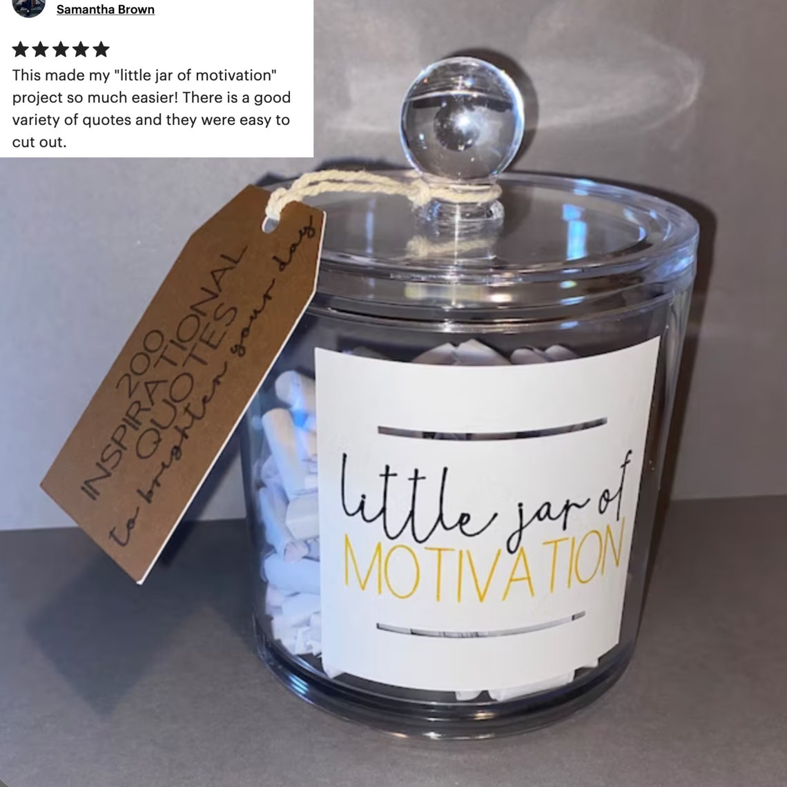 Quote Jar Quotes Instant Download Motivational Quote Jar Etsy