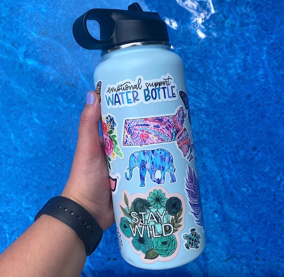 Emotional Support Water Bottle Sticker Etsy