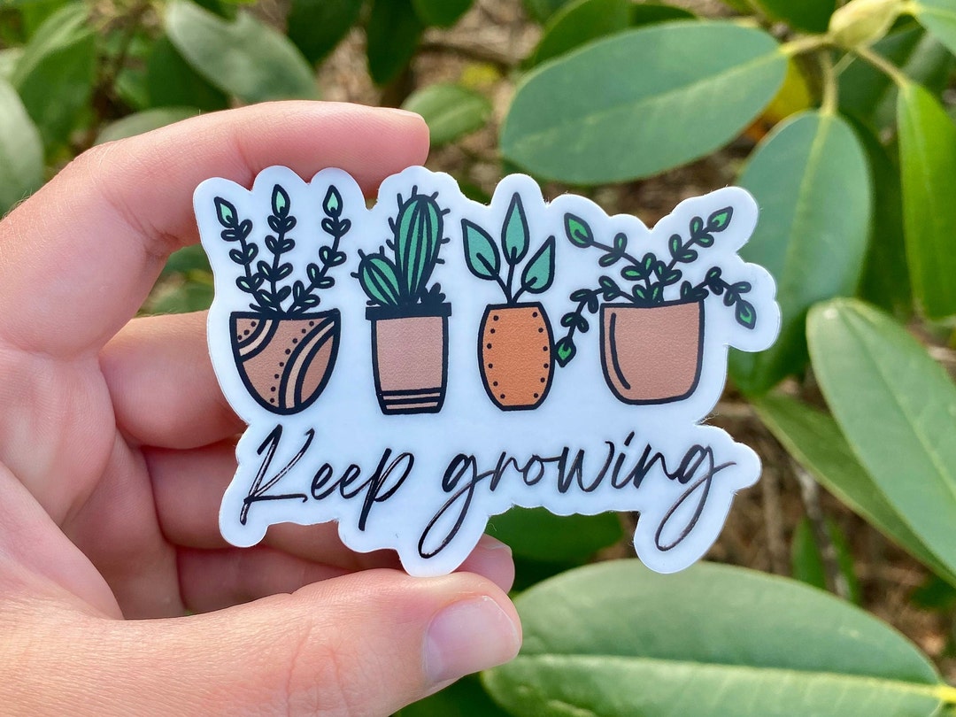Keep Growing Plant Sticker - Etsy