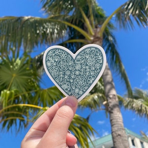 Floral Heart Sticker