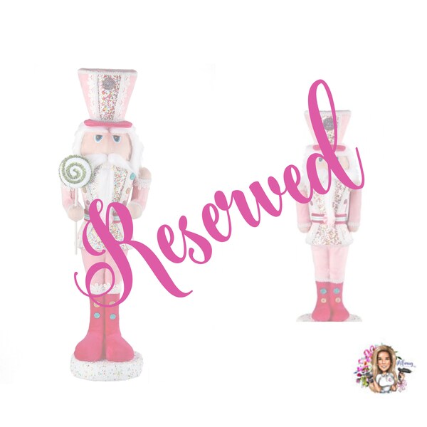 Reserved for Joanne, Christmas Velvet Nutcracker 16" & 21"