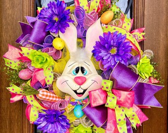 Easter Bunny Wreath for Front Door