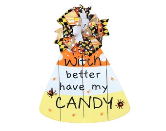 Candy Corn Door Hanger for Halloween