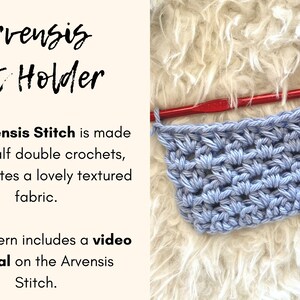 CROCHET PATTERN, Arvensis Pot Holder, crochet hot pad, kitchen tool, home decor, boho, farmhouse image 6