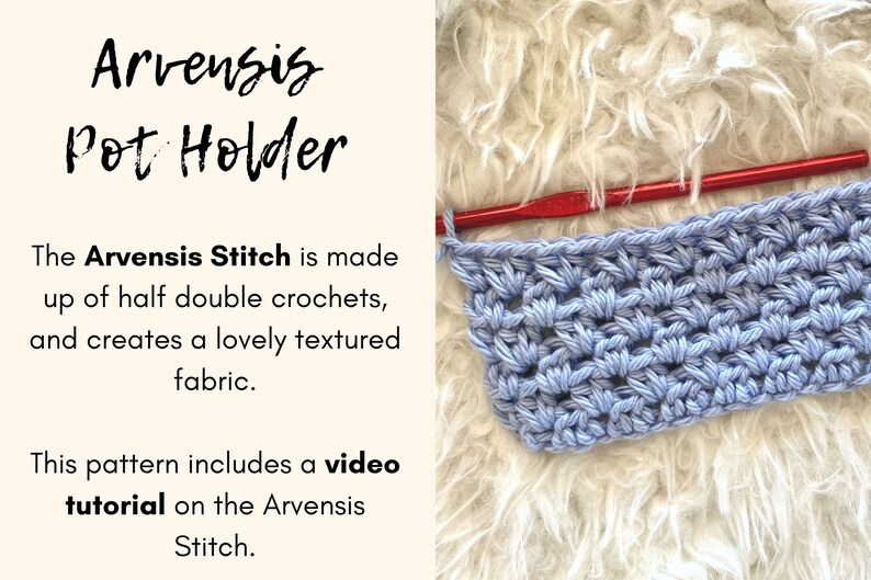 CROCHET PATTERN, Arvensis Pot Holder, crochet hot pad, kitchen tool, home decor, boho, farmhouse image 6