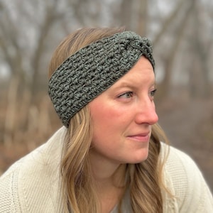 CROCHET PATTERN, Arvensis Headband, crochet earwarmer, winter accessory image 5