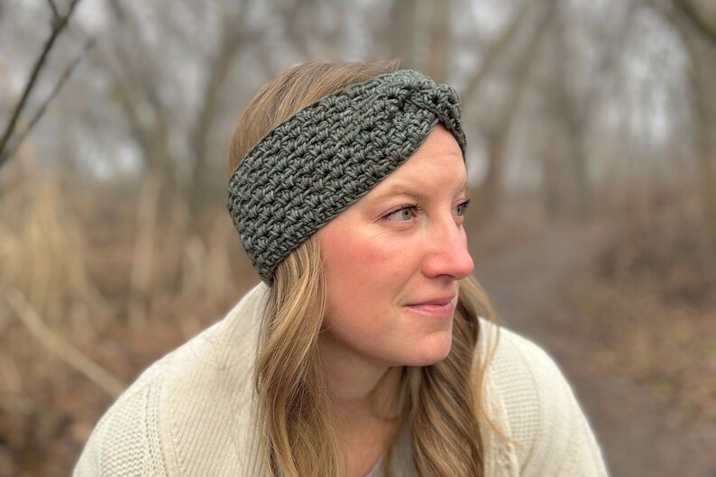 CROCHET PATTERN, Arvensis Headband, crochet earwarmer, winter accessory image 5