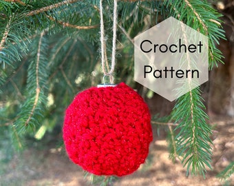 Christmas Ornament Crochet Pattern, Set of 5 Rustic Crochet Ornament Pattern Bundle