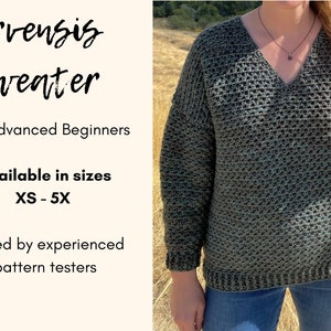 CROCHET PATTERN // Arvensis Sweater, bulky, oversized, slouchy jumper, cozy pullover image 3