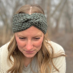 CROCHET PATTERN, Arvensis Headband, crochet earwarmer, winter accessory image 7