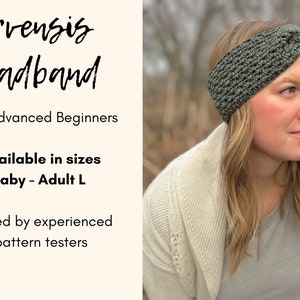 CROCHET PATTERN, Arvensis Headband, crochet earwarmer, winter accessory image 4