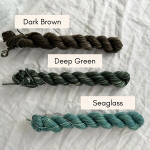 DK Mini Skeins, hand dyed yarn, 20g superwash merino wool yarn image 3