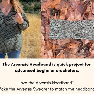 CROCHET PATTERN, Arvensis Headband, crochet earwarmer, winter accessory image 8