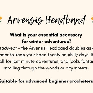 CROCHET PATTERN, Arvensis Headband, crochet earwarmer, winter accessory image 3