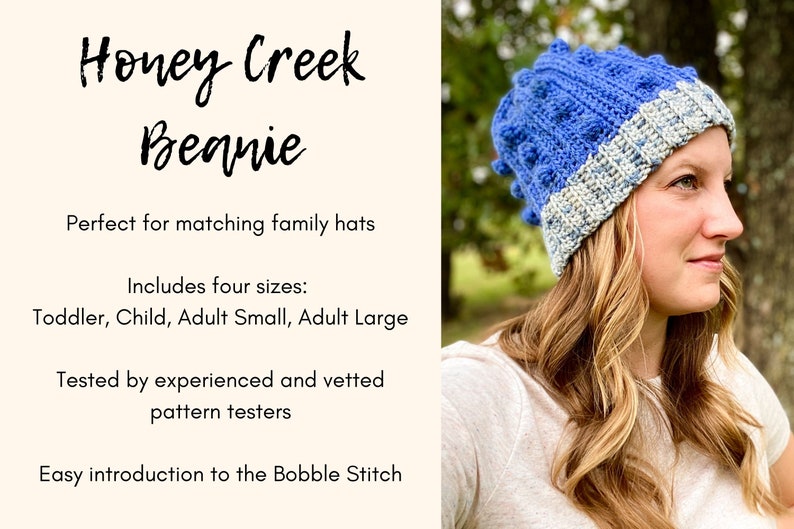 CROCHET PATTERN // Honey Creek Beanie image 4