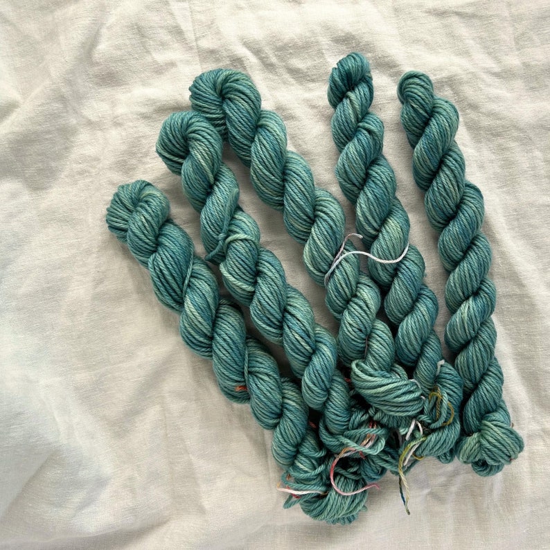 DK Mini Skeins, hand dyed yarn, 20g superwash merino wool yarn image 5