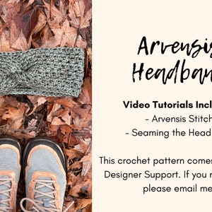 CROCHET PATTERN, Arvensis Headband, crochet earwarmer, winter accessory image 9