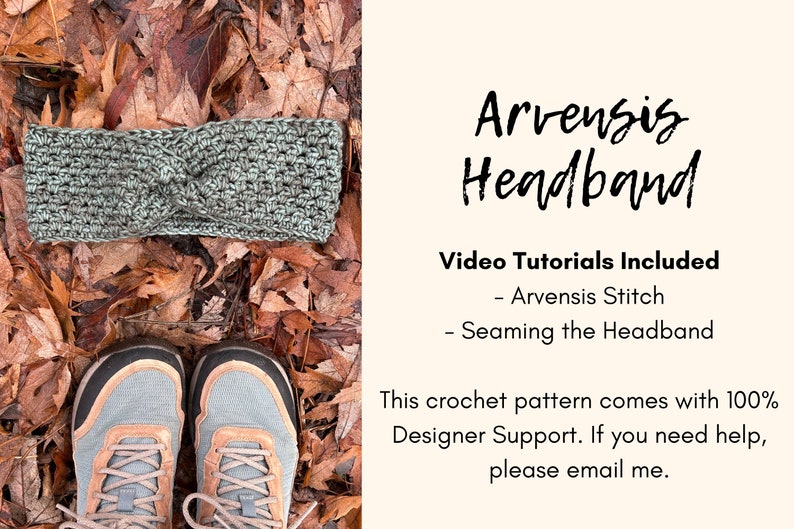 CROCHET PATTERN, Arvensis Headband, crochet earwarmer, winter accessory image 9