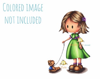 Beauty girl Doodle Relax digit stamp Instant Download Spa Girl Digital Stamp Spa Girl Beauty Relax Doodle Set doodle clipart