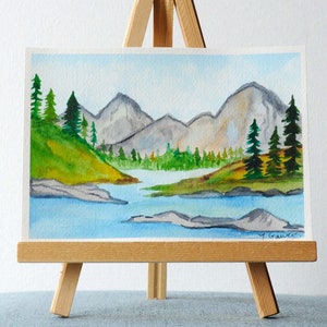 Original Watercolour Painting, Watercolour Landscape, Watercolour Artwork, Landscape Painting, Mountain Watercolour