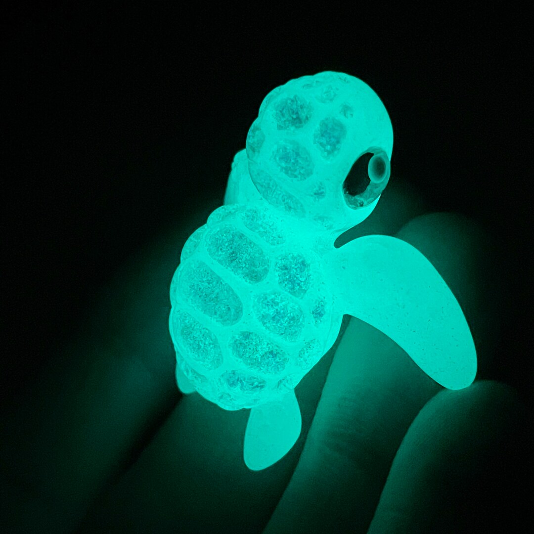 Opal Glow in the Dark Baby Sea Turtle - Etsy
