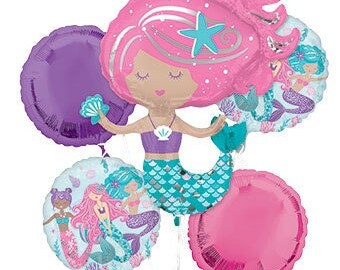 Under the sea Party/Under the sea theme/Mermaid Party/Mermaid Theme/Large Balloons/Mermaid Balloon/Mermaid Birthday/African American Mermaid
