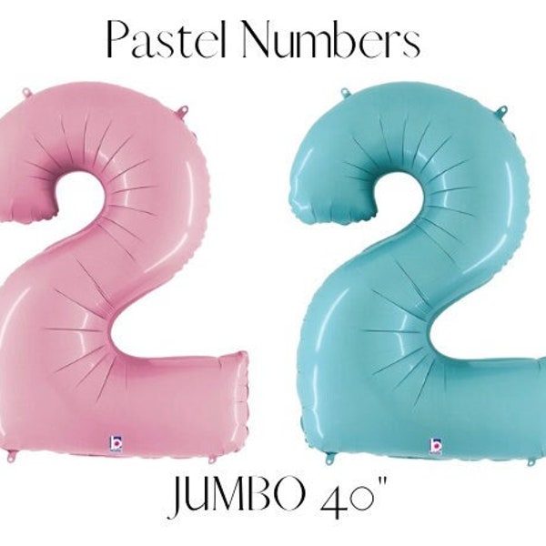 Giant Pastel Number Balloon/Giant Number Balloons/Pastel Number Balloons/Pastel Party/Pastel Balloon/Pastel Party/Pastel Balloons/Baby Party