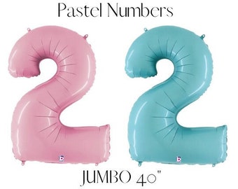 Giant Pastel Number Balloon/Giant Number Balloons/Pastel Number Balloons/Pastel Party/Pastel Balloon/Pastel Party/Pastel Balloons/Baby Party